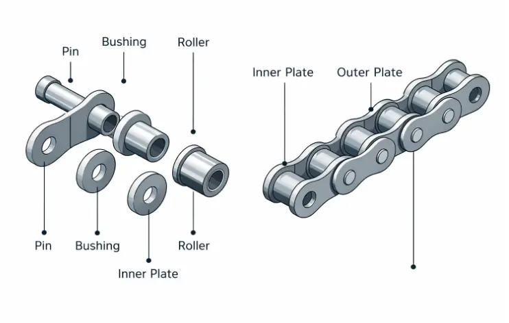 Xích băng tải là gì? Cấu tạo, Phân loại và Ứng dụng
