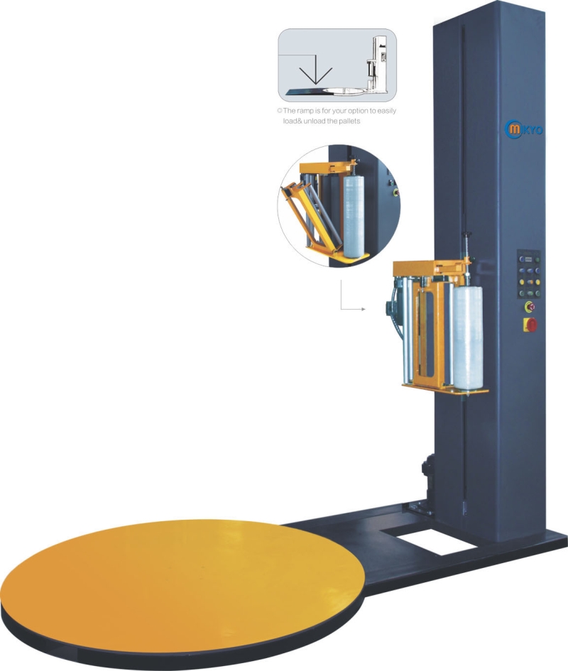 So sánh máy quấn pallet bán tự động và tự động
