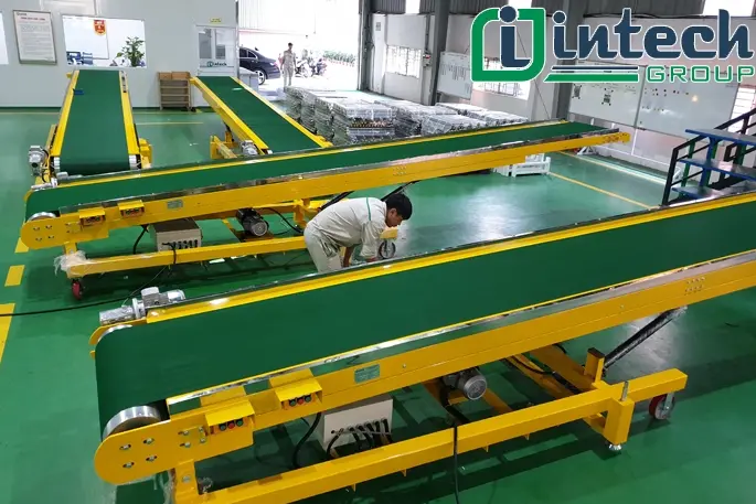 Bánh xe băng tải nâng hạ Bánh xe băng tải nâng hạ
