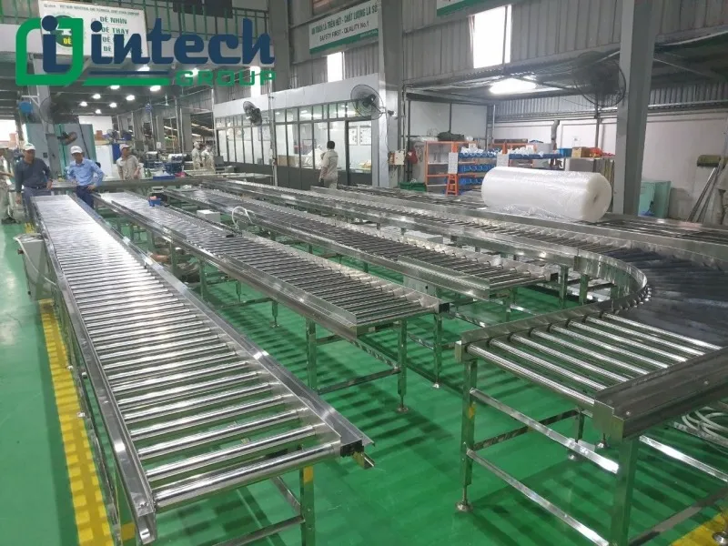 Chain drive roller conveyor Chain drive roller conveyor