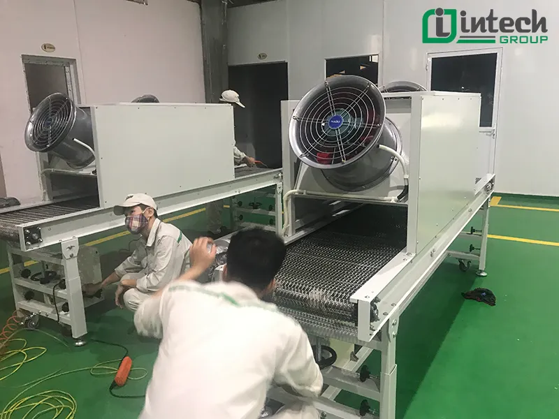 Operating principle of the drying conveyor Operating principle of the drying conveyor