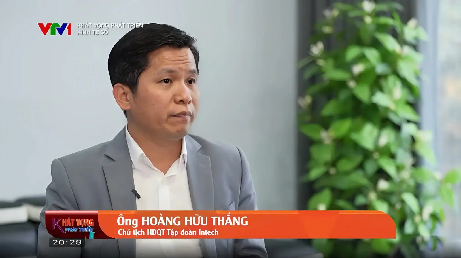 Chủ tịch Hoàng Hữu Thắng phát biểu tại bản tin Khát vọng phát triển