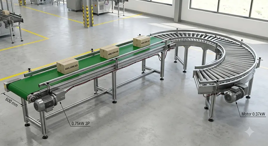 Mô hình băng tải 3D