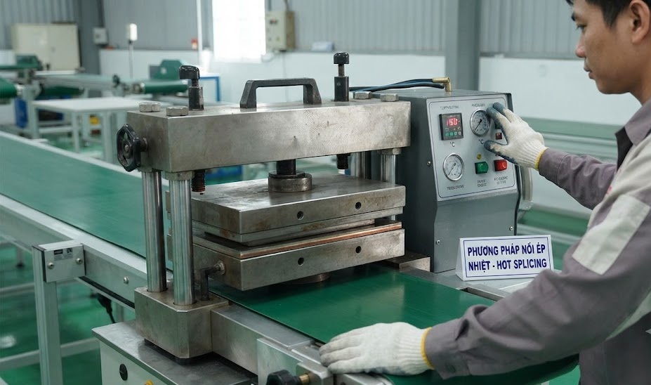 Nối băng tải PVC bằng ép nhiệt