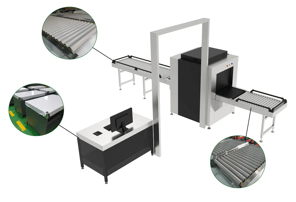 Plastic roller conveyor for airport Plastic roller conveyor for airport