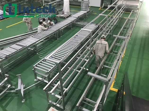 Conveyor system with aluminum profiles