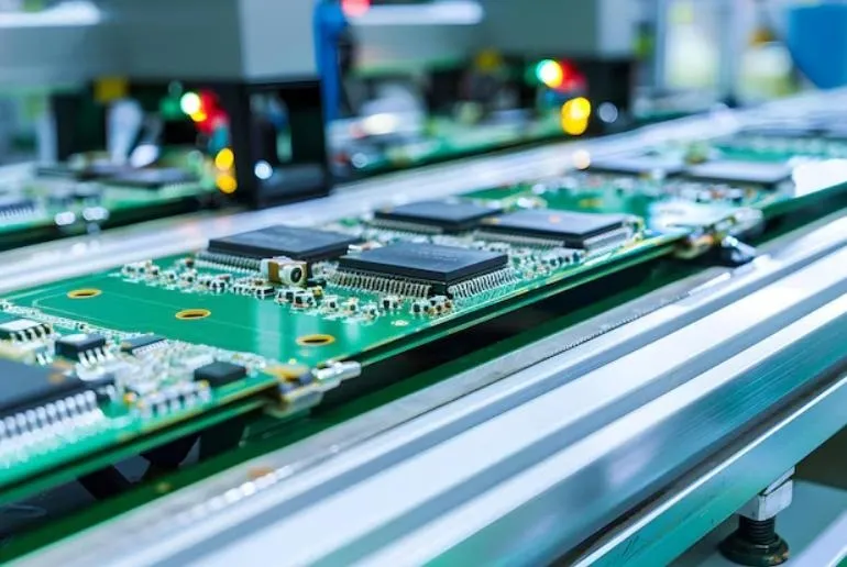 Electronic circuit board assembly line