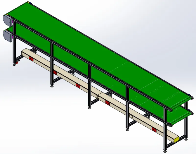 Reversible 2-level Belt Conveyor