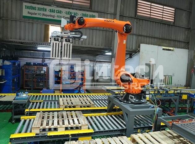 Băng tải con lăn pallet