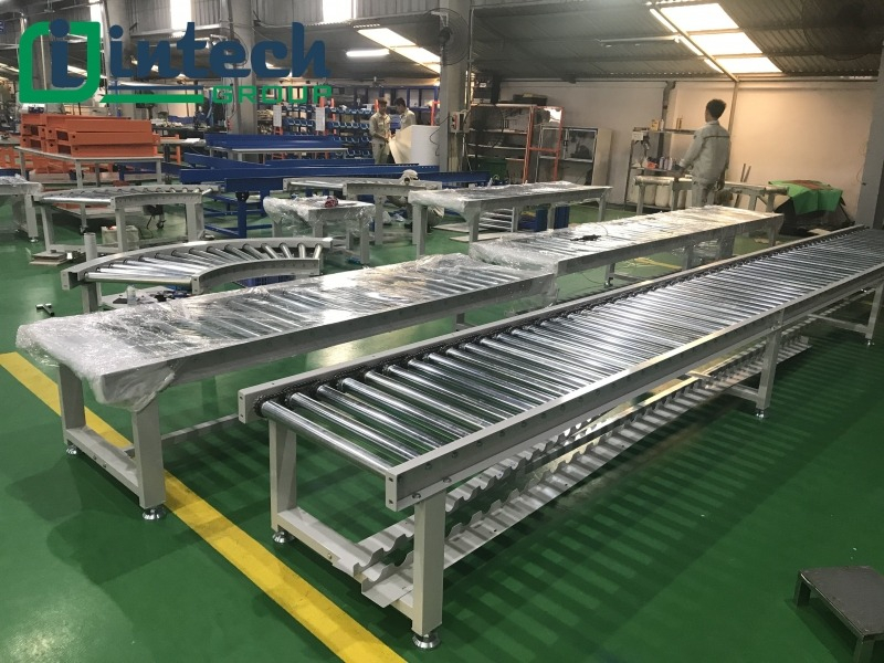 Stainless steel roller conveyor