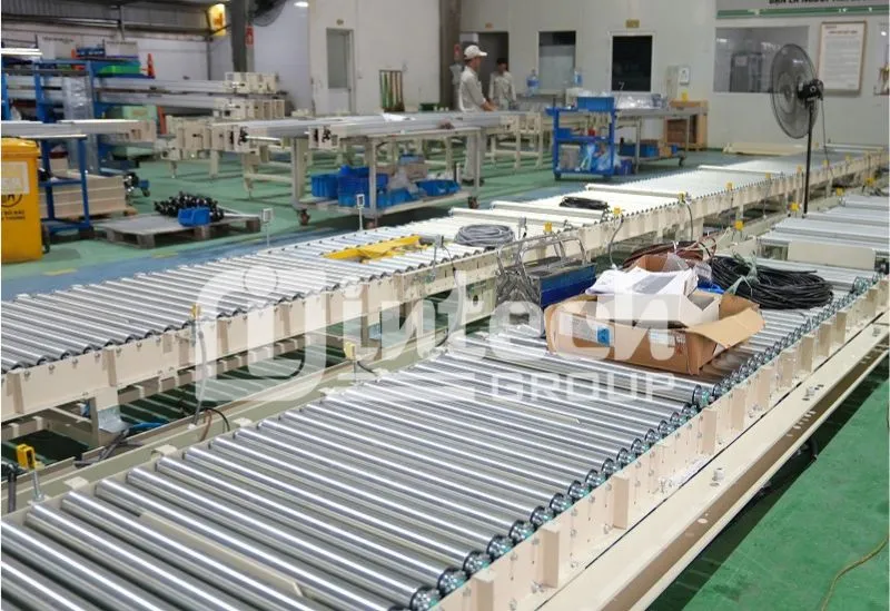Washing machine assembly, testing and packaging line